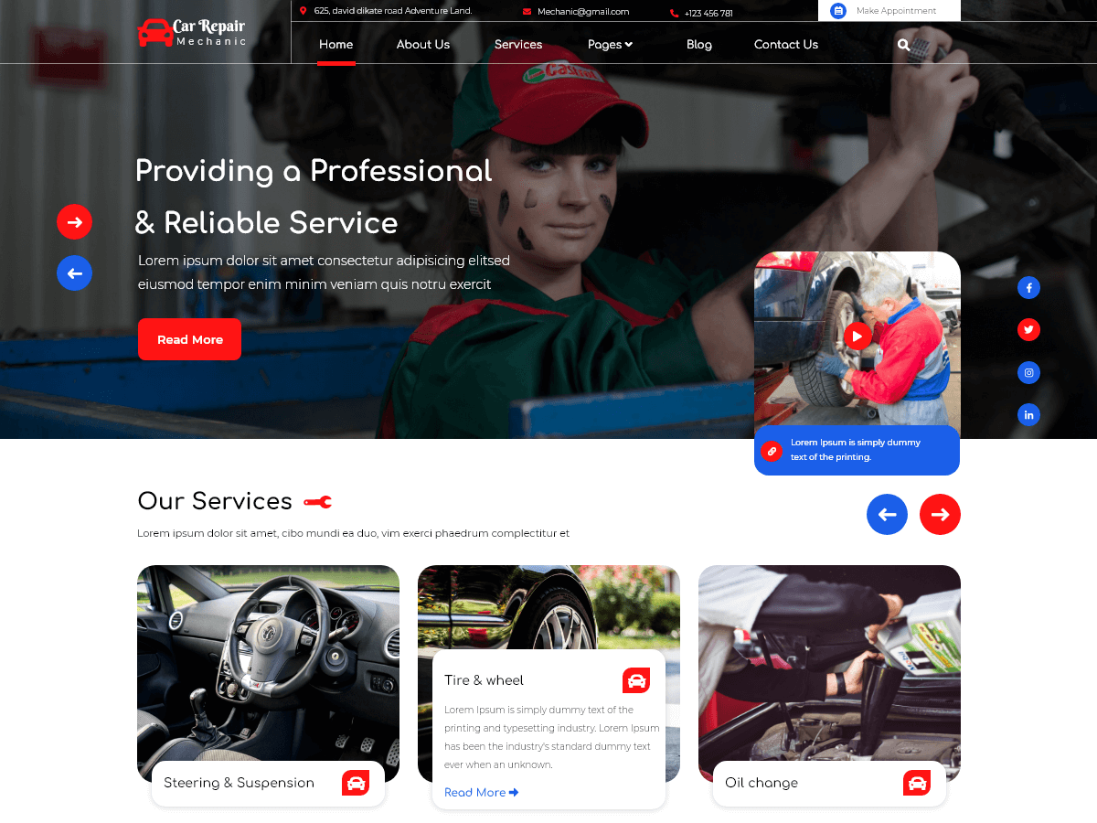 Car Repair Mechanic - Tema WordPress Car Repair Mechanic