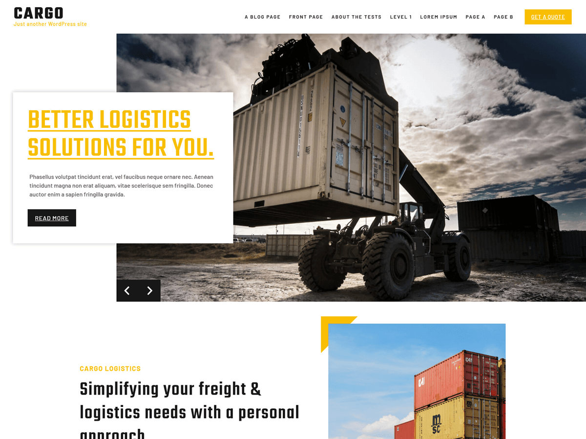 Cargo Lite - Tema WordPress Cargo Lite
