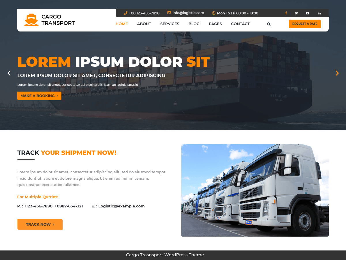 Cargo Transport - Tema WordPress Cargo Transport