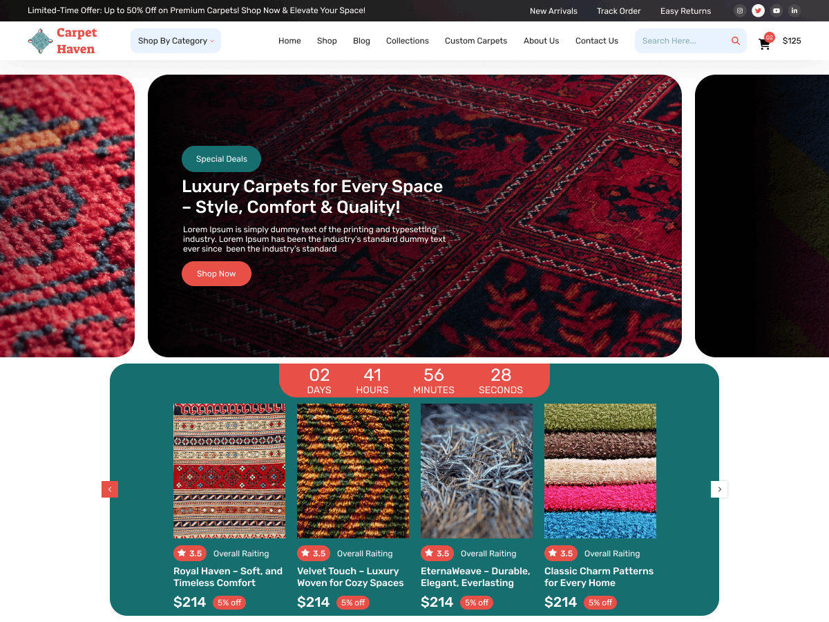 Carpet Store - Tema WordPress Carpet Store