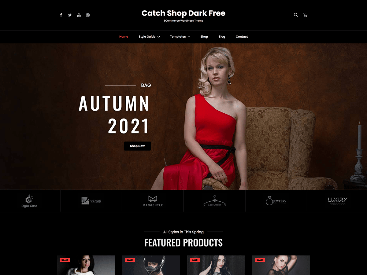 Catch Shop Dark - Tema WordPress Catch Shop Dark
