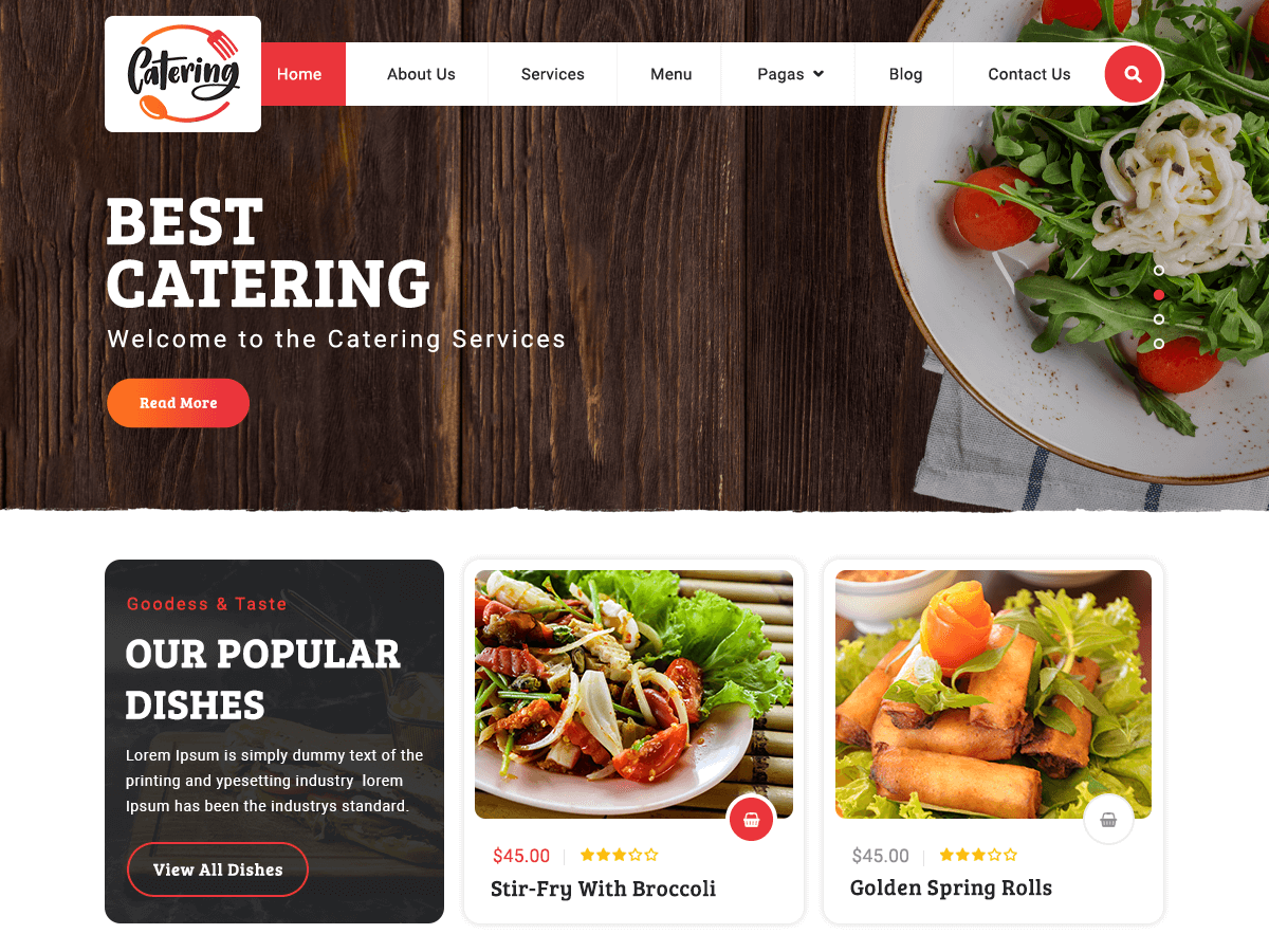 Catering Services - Tema WordPress Catering Services