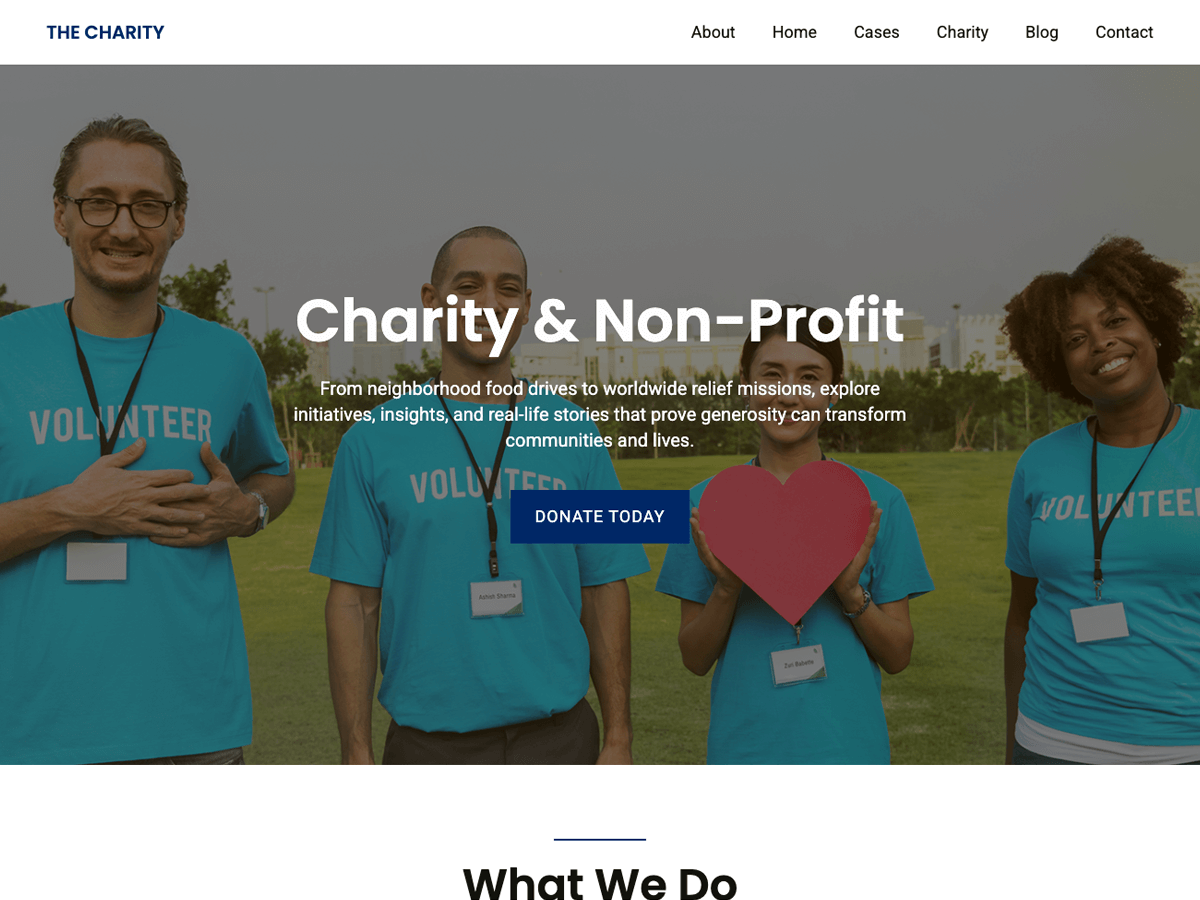 Charity and Nonprofit - Tema WordPress Charity and Nonprofit