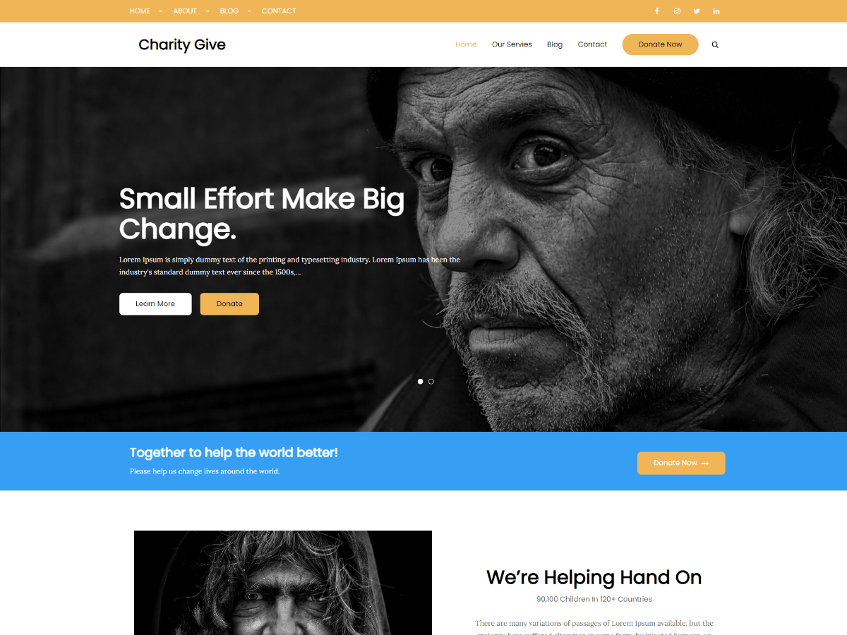 Charity Give - Tema WordPress Charity Give
