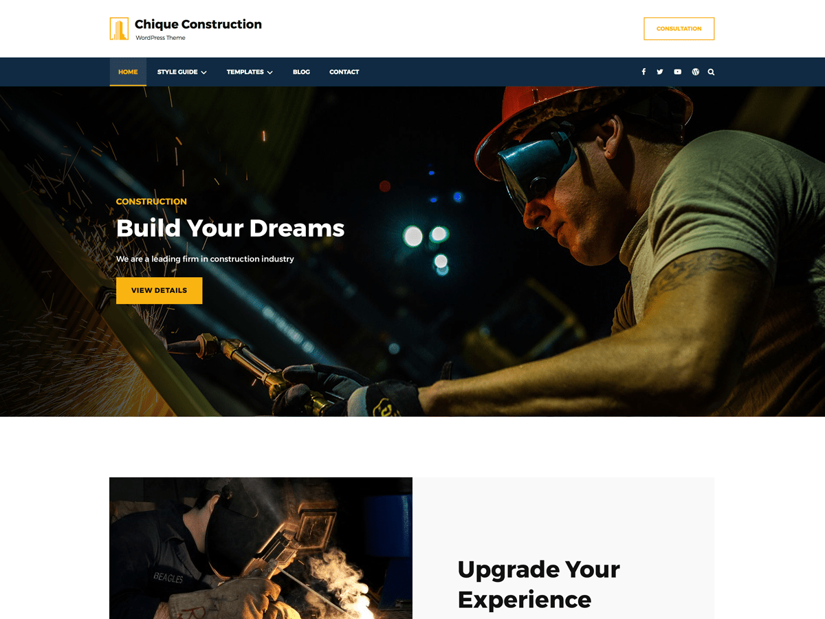 Chique Construction - Tema WordPress Chique Construction