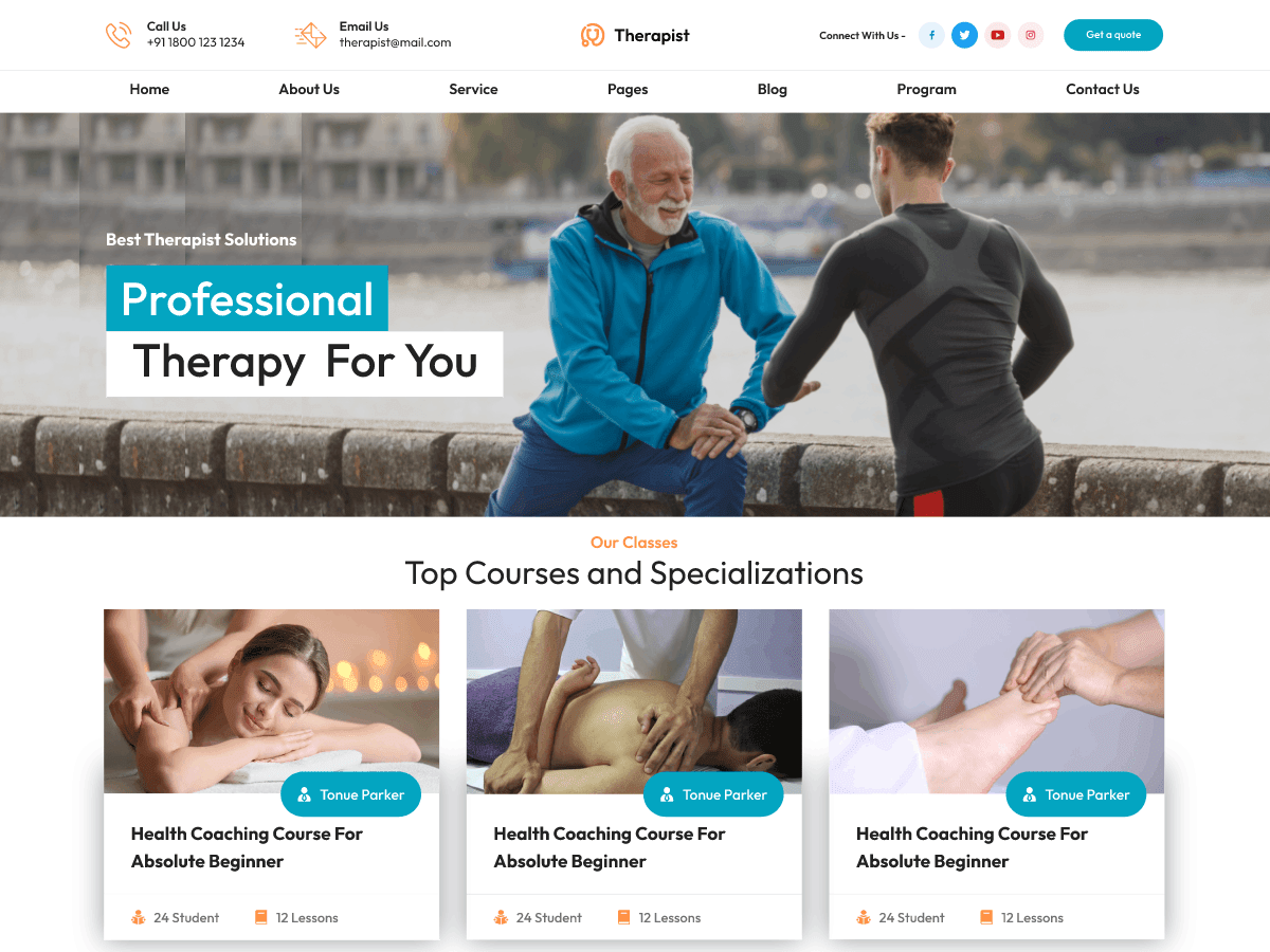 Chiropractor Therapy - Tema WordPress Chiropractor Therapy