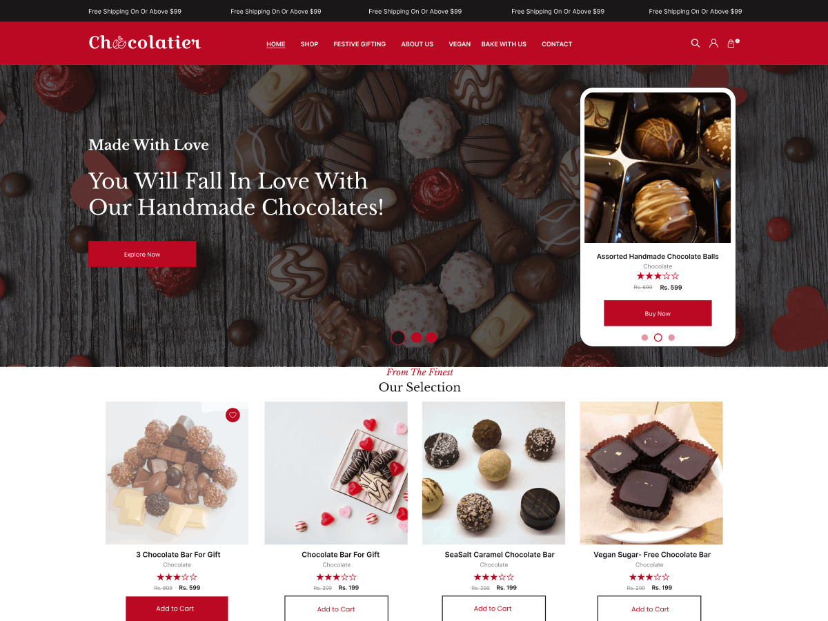 Chocolate Store - Tema WordPress Chocolate Store