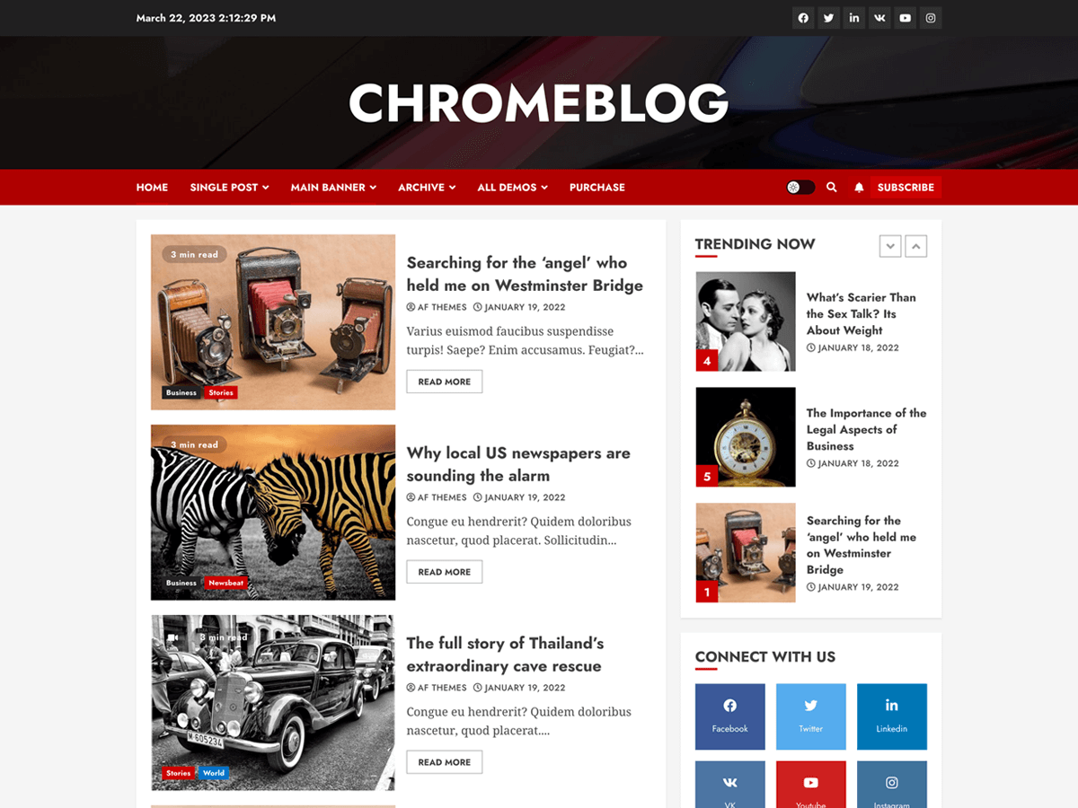 ChromeBlog - Tema WordPress ChromeBlog