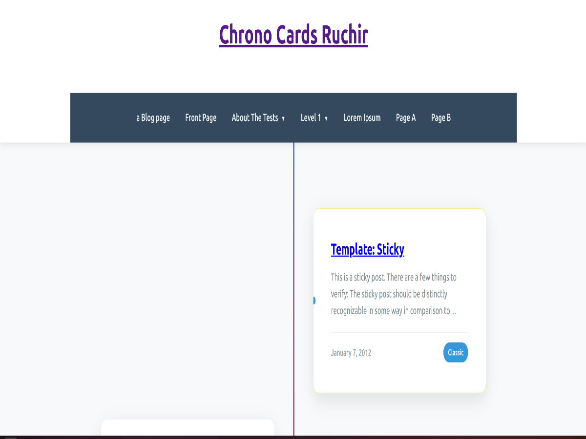 ChronoCards Ruchir