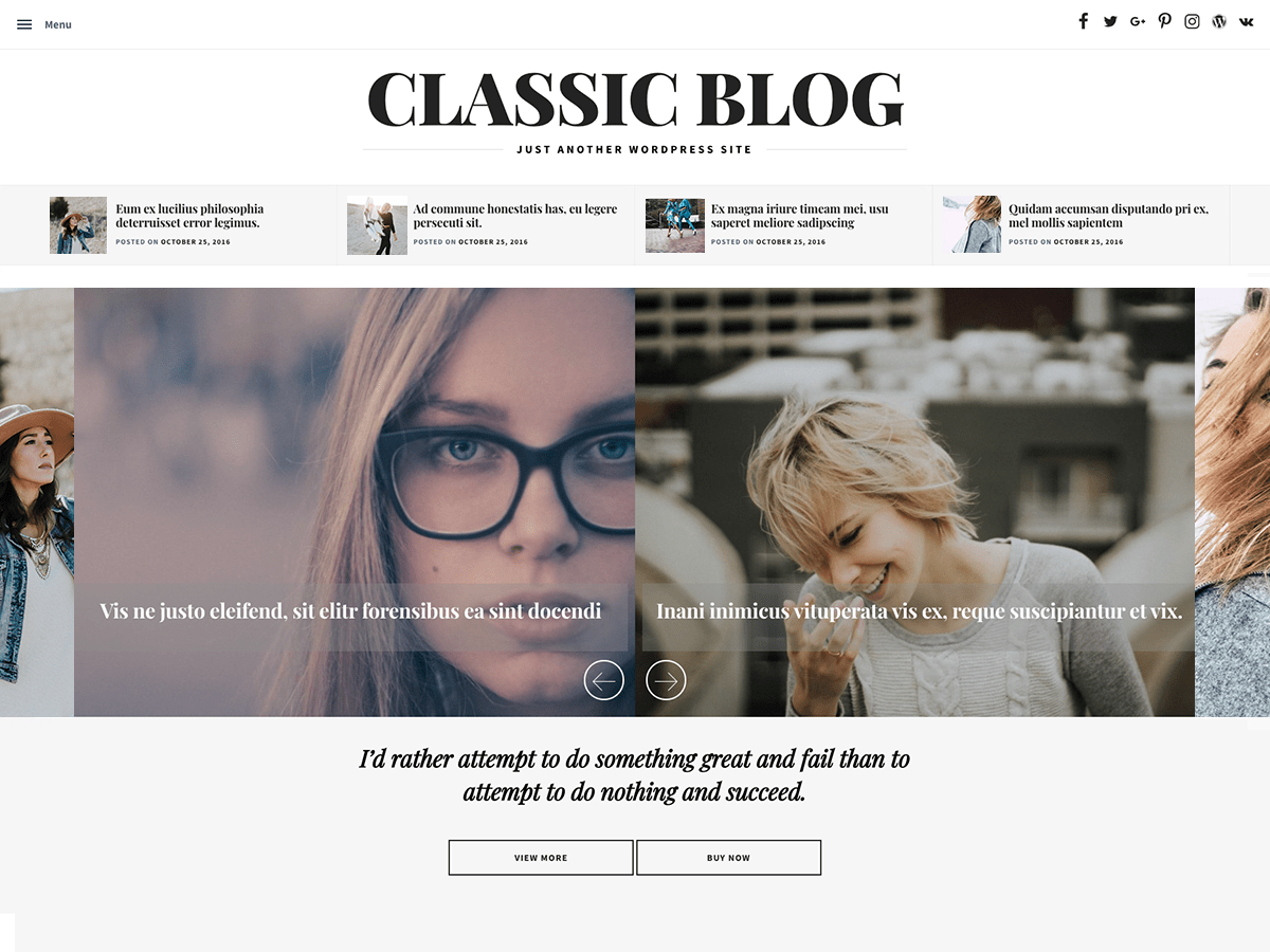 Classic Blog - Tema WordPress Classic Blog