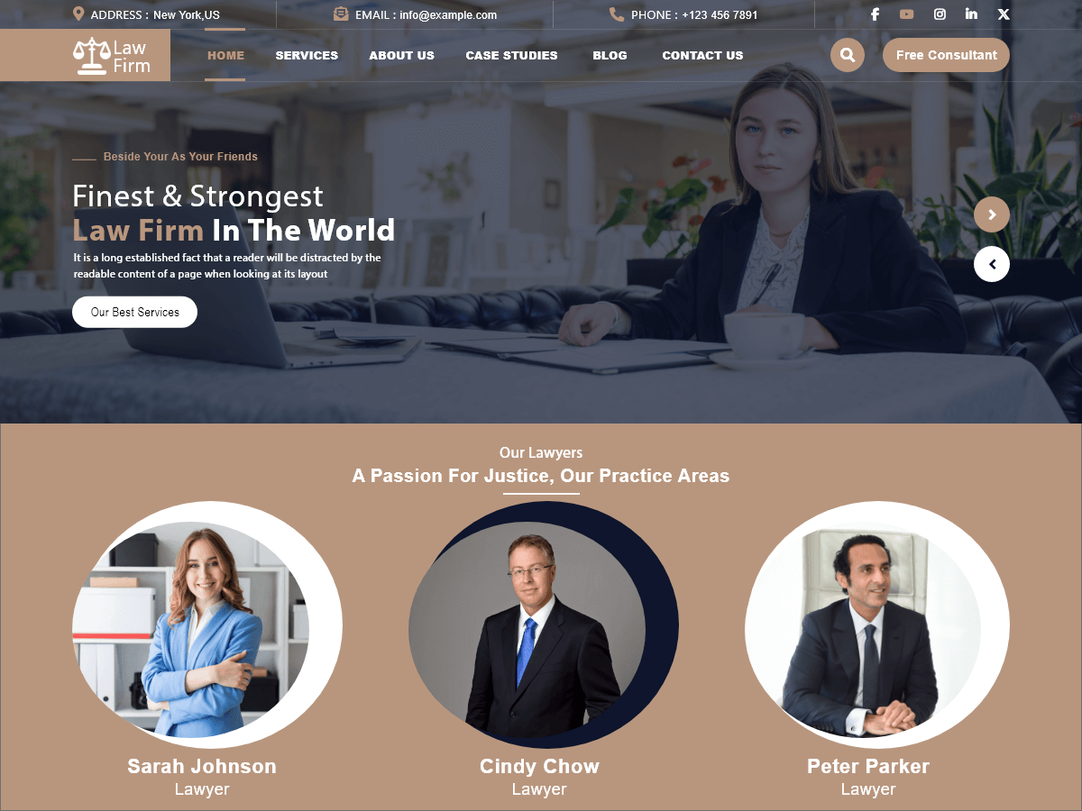 Classic Law Firm - Tema WordPress Classic Law Firm