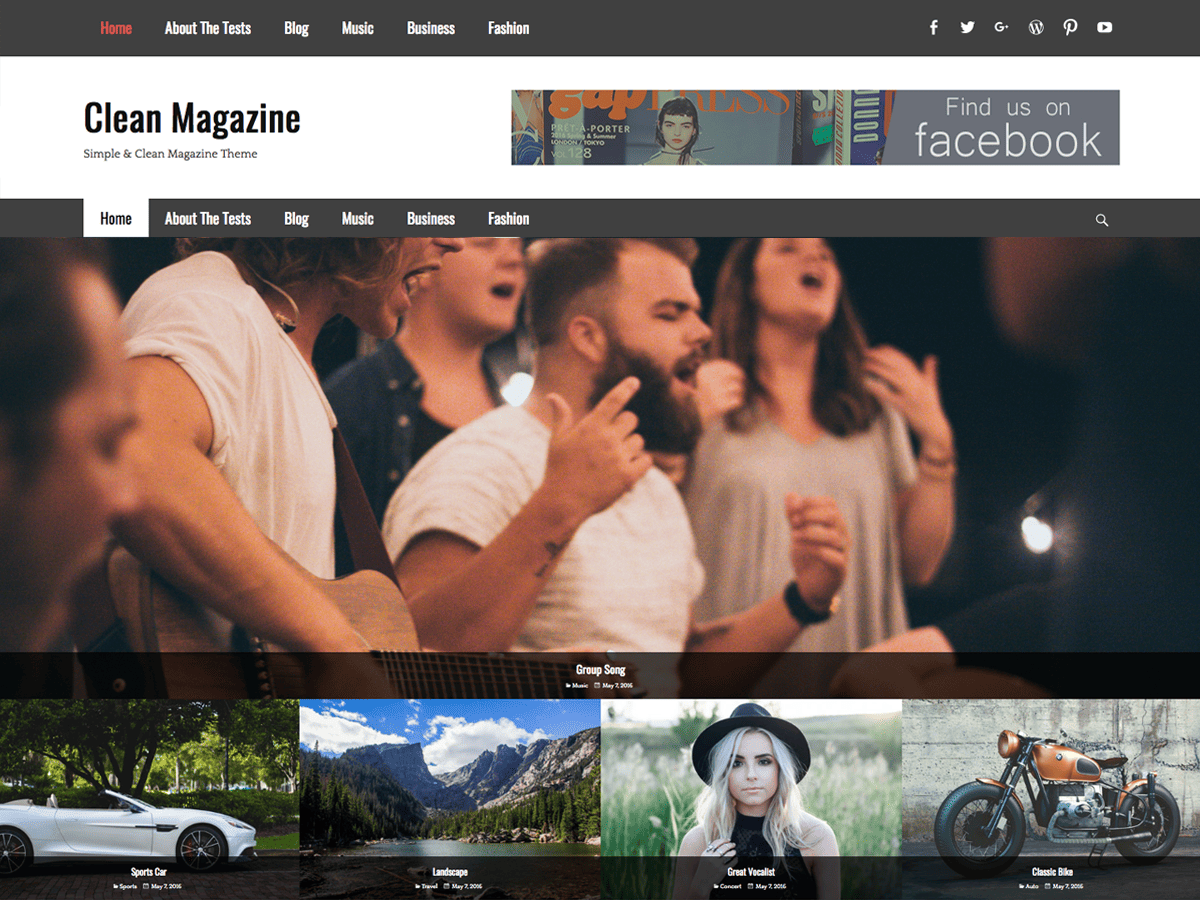 Clean Magazine - Tema WordPress Clean Magazine