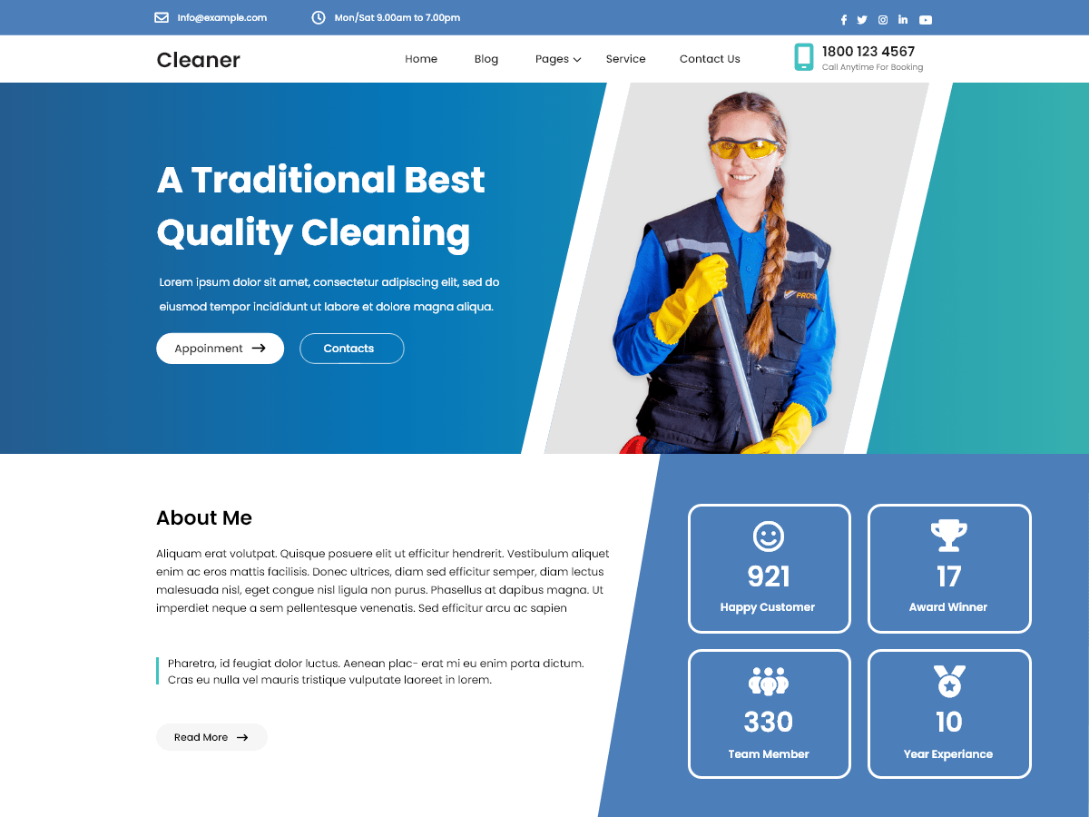 Cleaning Services Agency - Tema WordPress Cleaning Services Agency