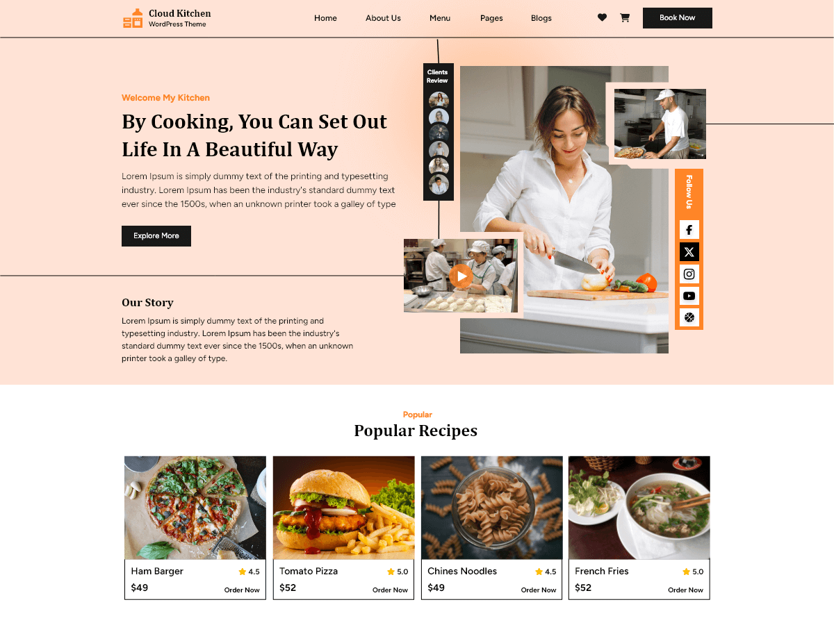 Cloud Kitchen - Tema WordPress Cloud Kitchen