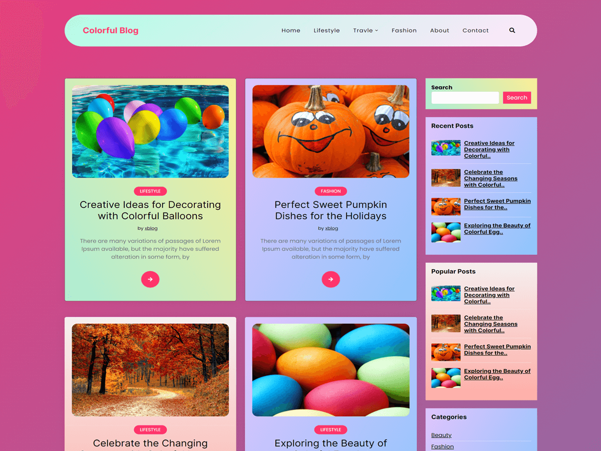 Colorful Blog