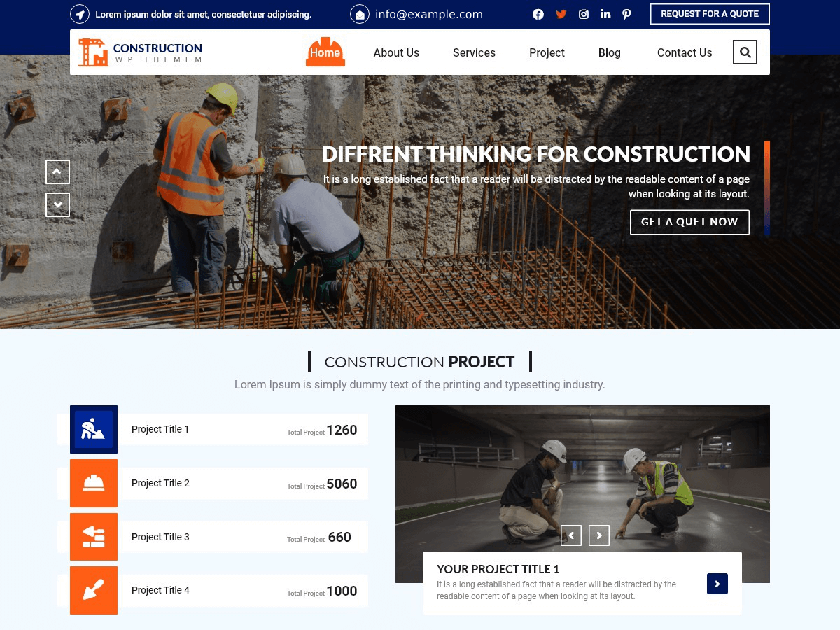 Commercial Construction - Tema WordPress Commercial Construction