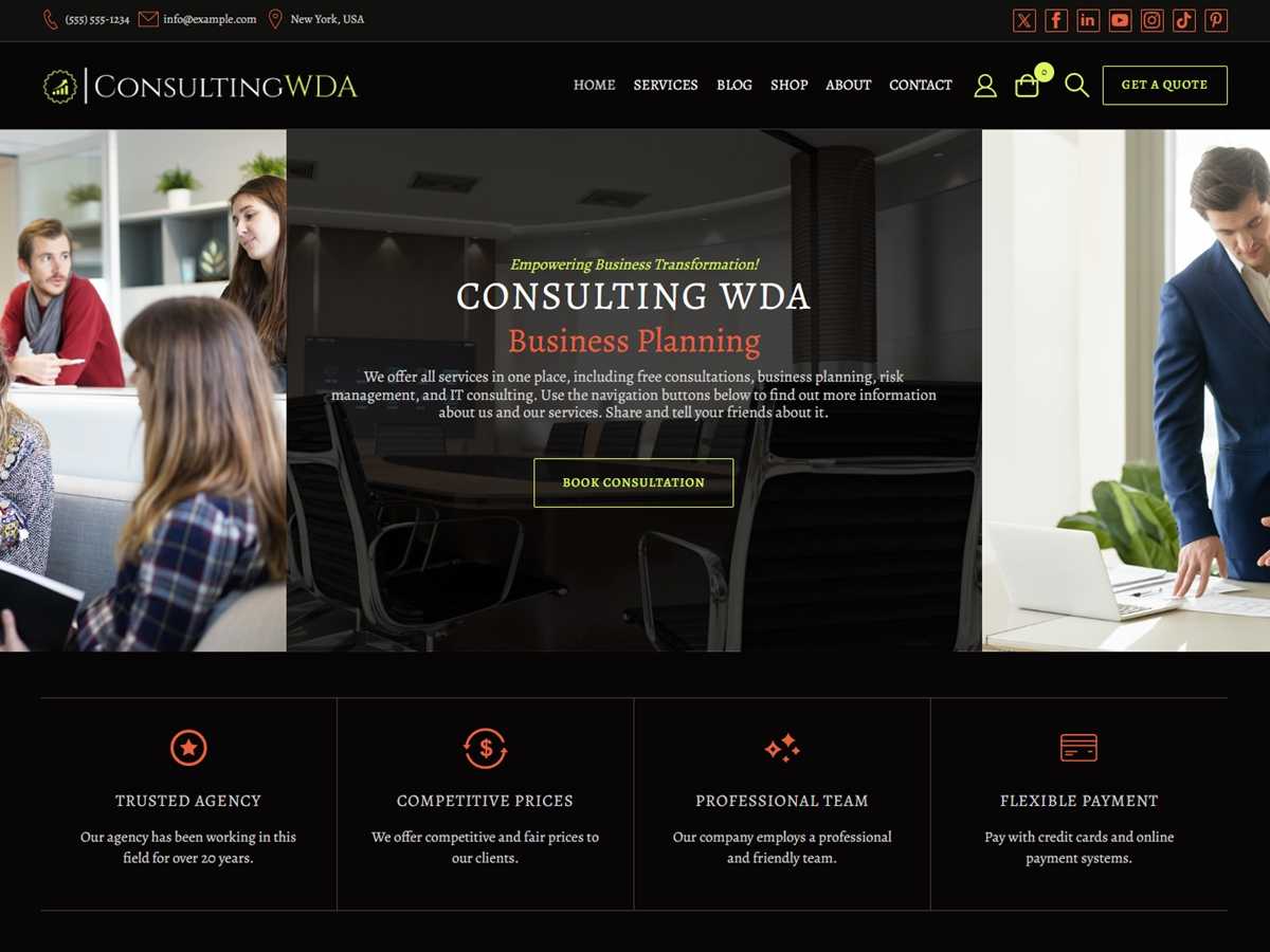 Consulting Services WDA - Tema WordPress Consulting Services WDA