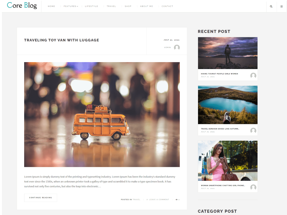 Core Blog - Tema WordPress Core Blog