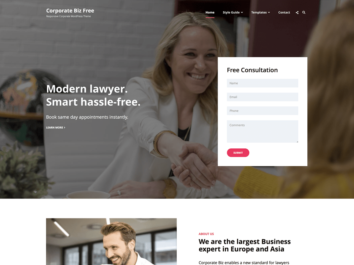 Corporate Biz - Tema WordPress Corporate Biz