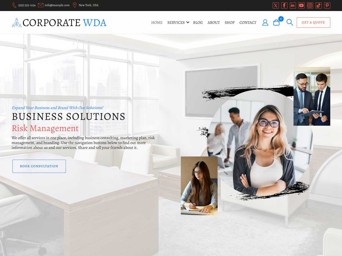Corporate WDA - Tema WordPress Corporate WDA