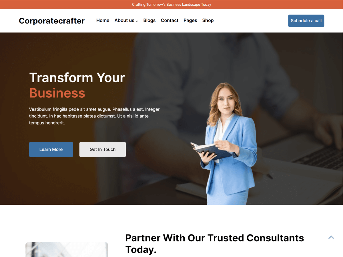CorporateCrafter - Tema WordPress CorporateCrafter