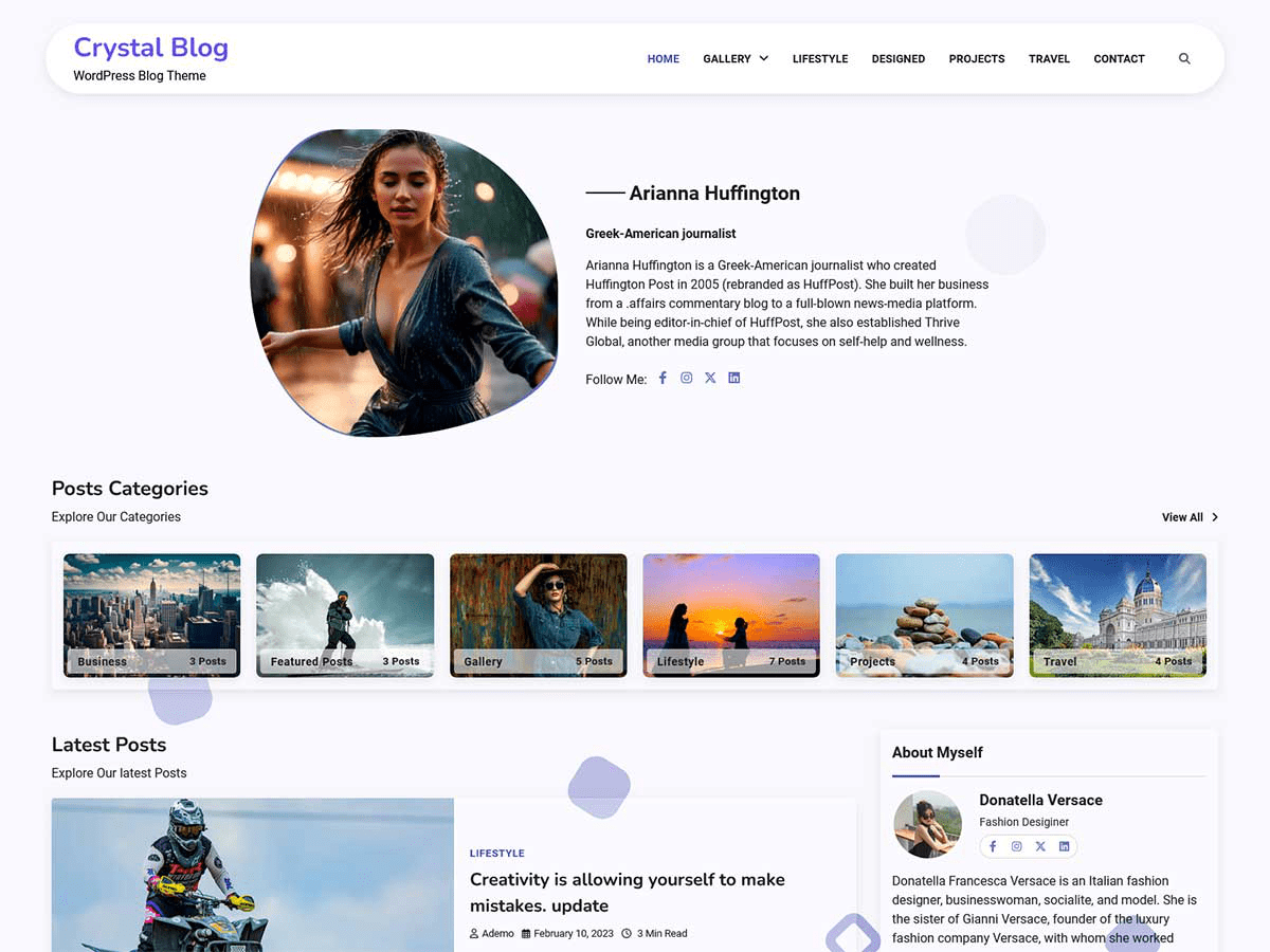 Crystal Blog - Tema WordPress Crystal Blog