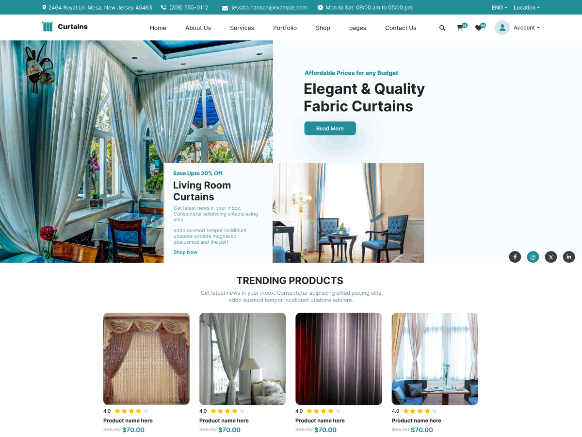Curtains Fabric