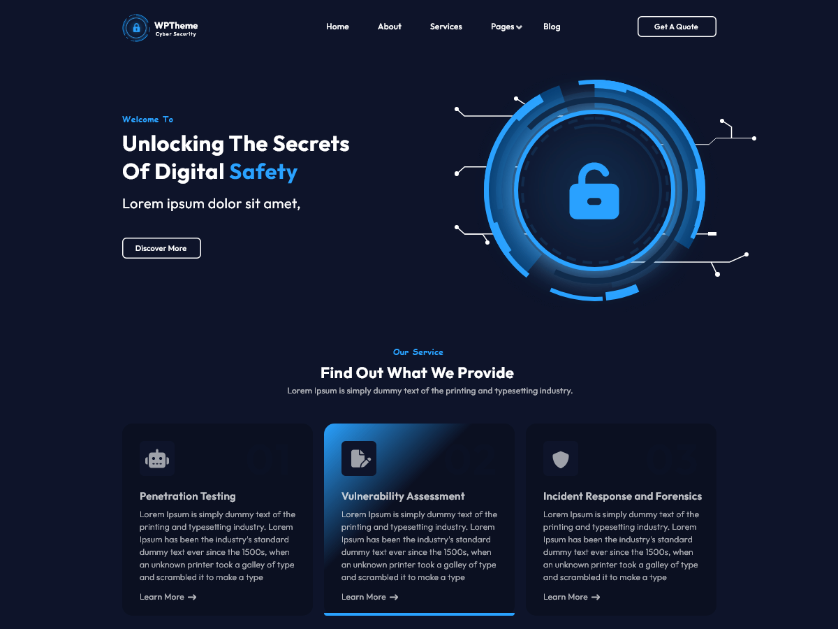 Cyber Security Elementor - Tema WordPress Cyber Security Elementor