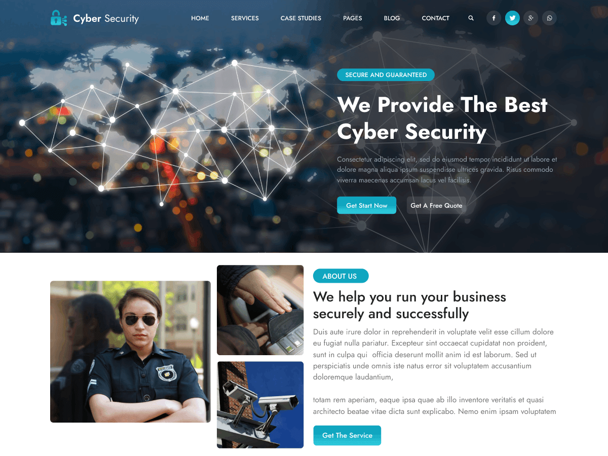 Cyber Security Services - Tema WordPress Cyber Security Services