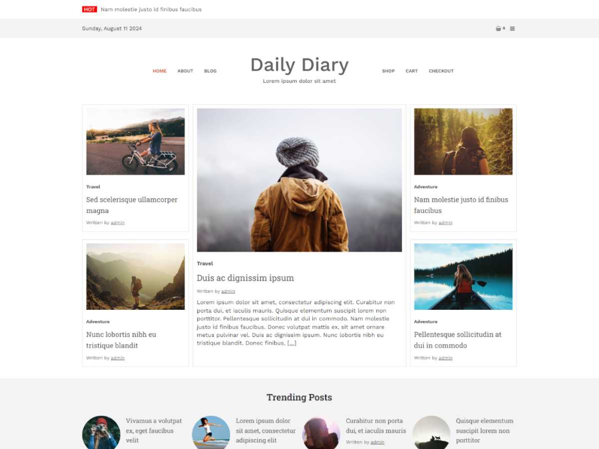Daily Diary - Tema WordPress Daily Diary