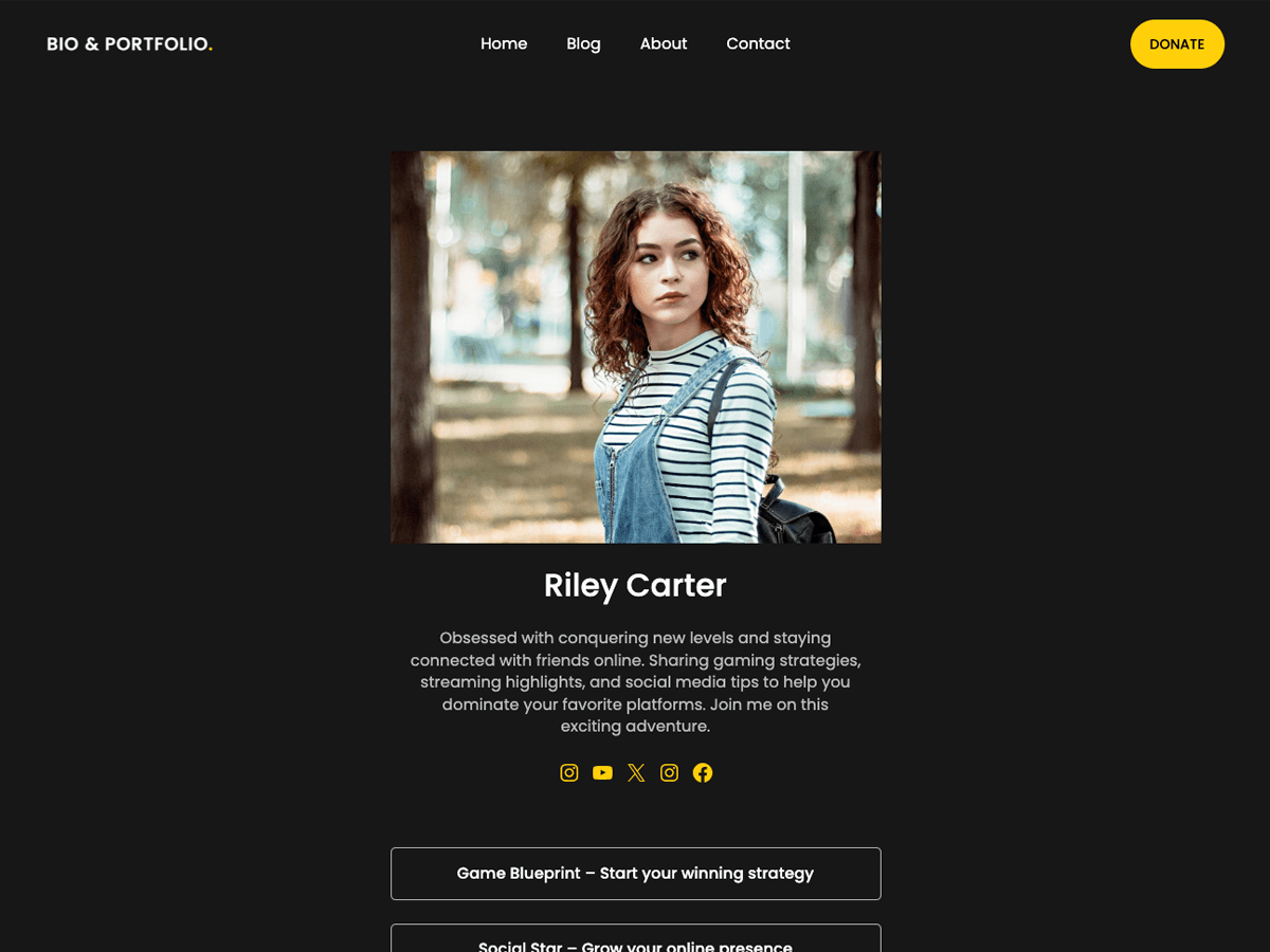 Dark Mode Portfolio