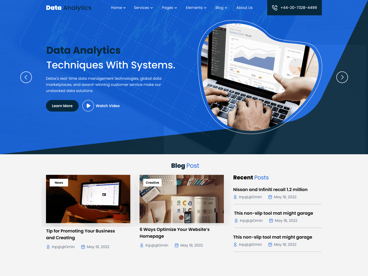 Data Analytics Center - Tema WordPress Data Analytics Center
