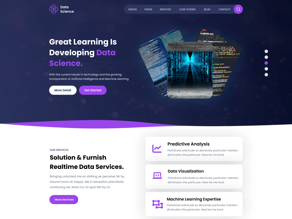 Data Science Specialist - Tema WordPress Data Science Specialist