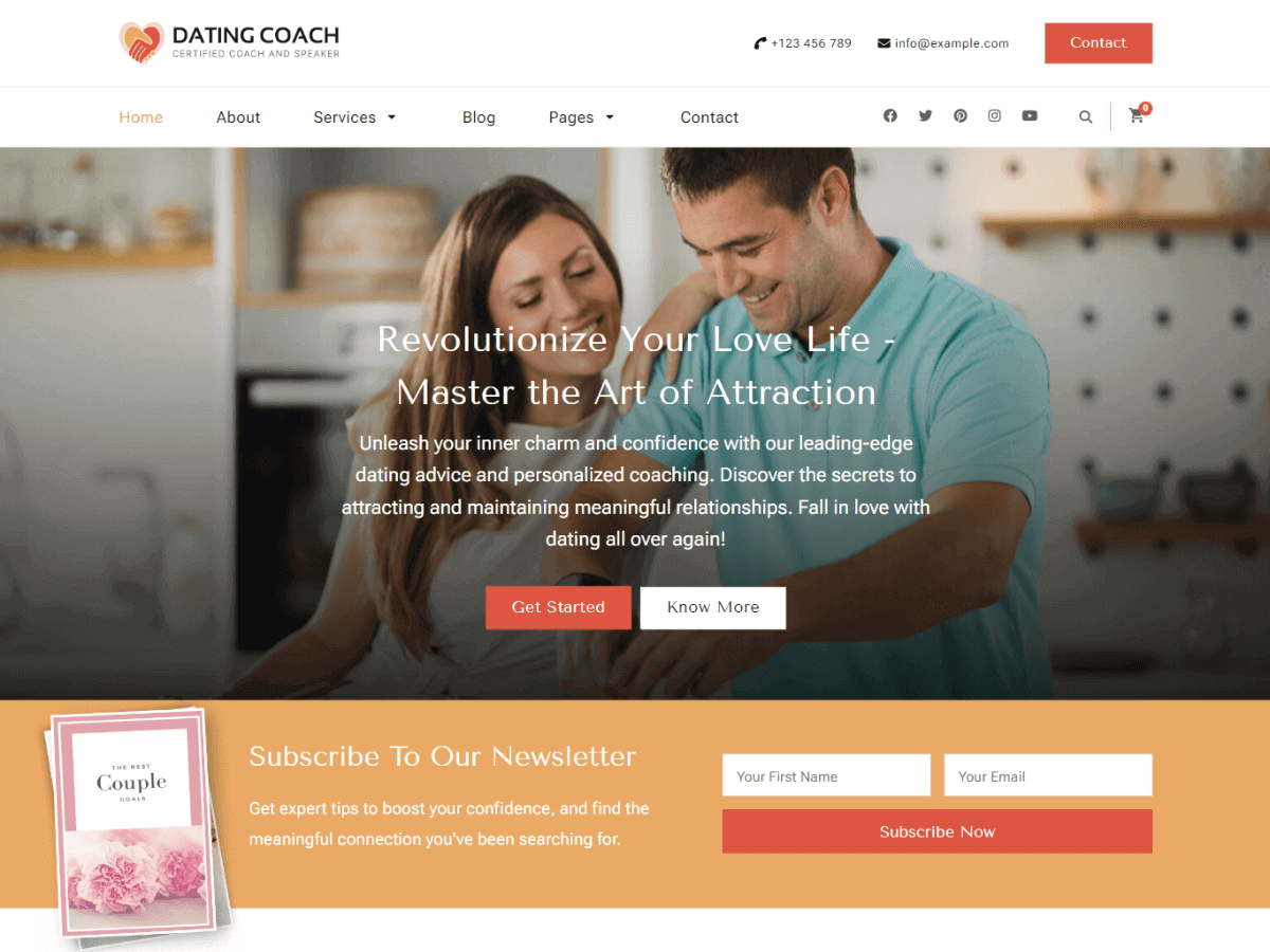 Dating Coach - Tema WordPress Dating Coach