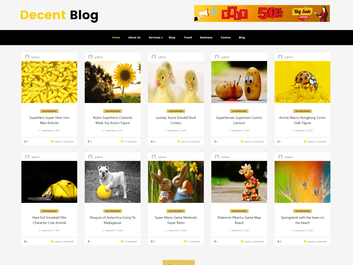 Decents Blog - Tema WordPress Decents Blog