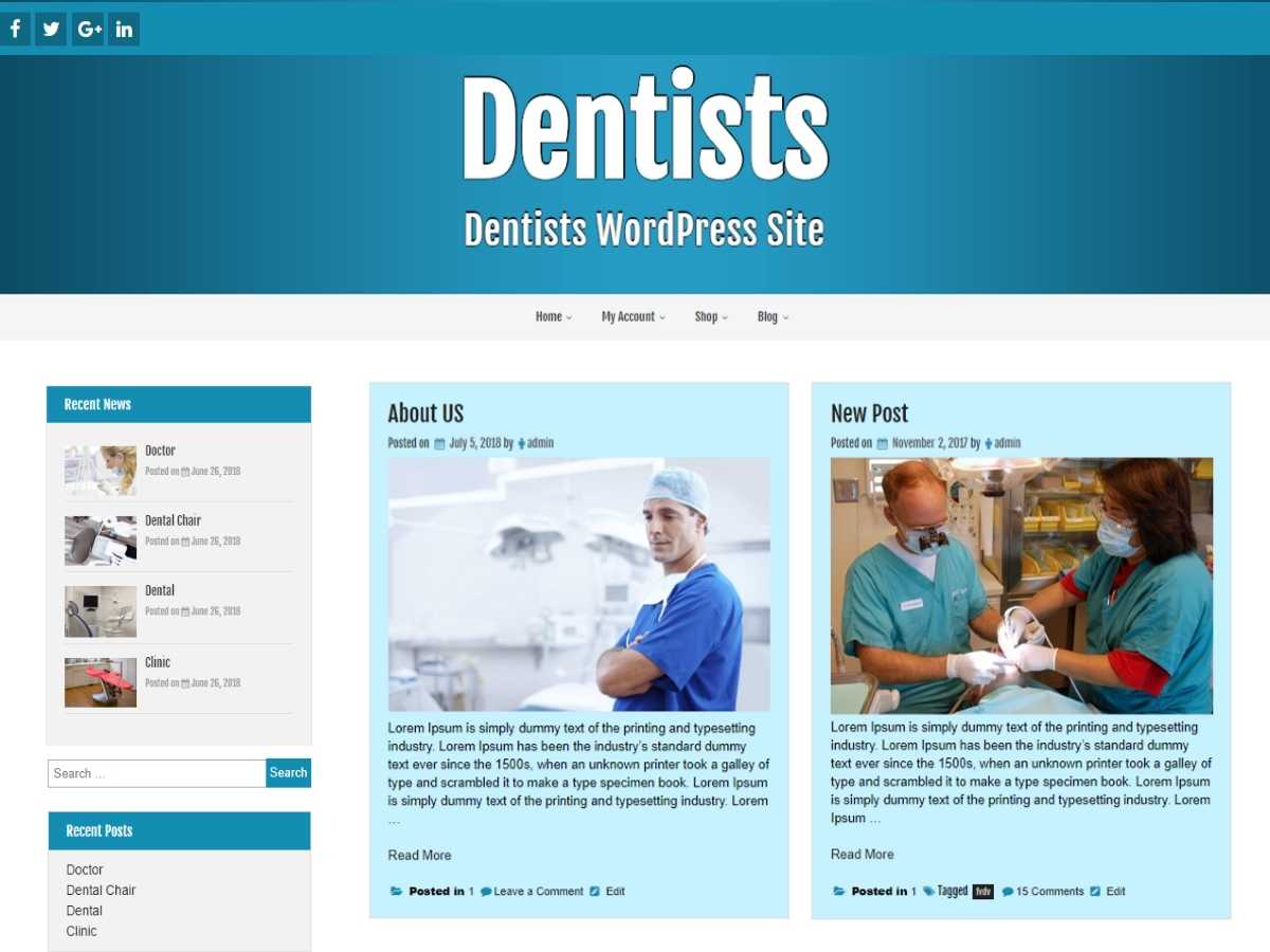 Dentists - Tema WordPress Dentists
