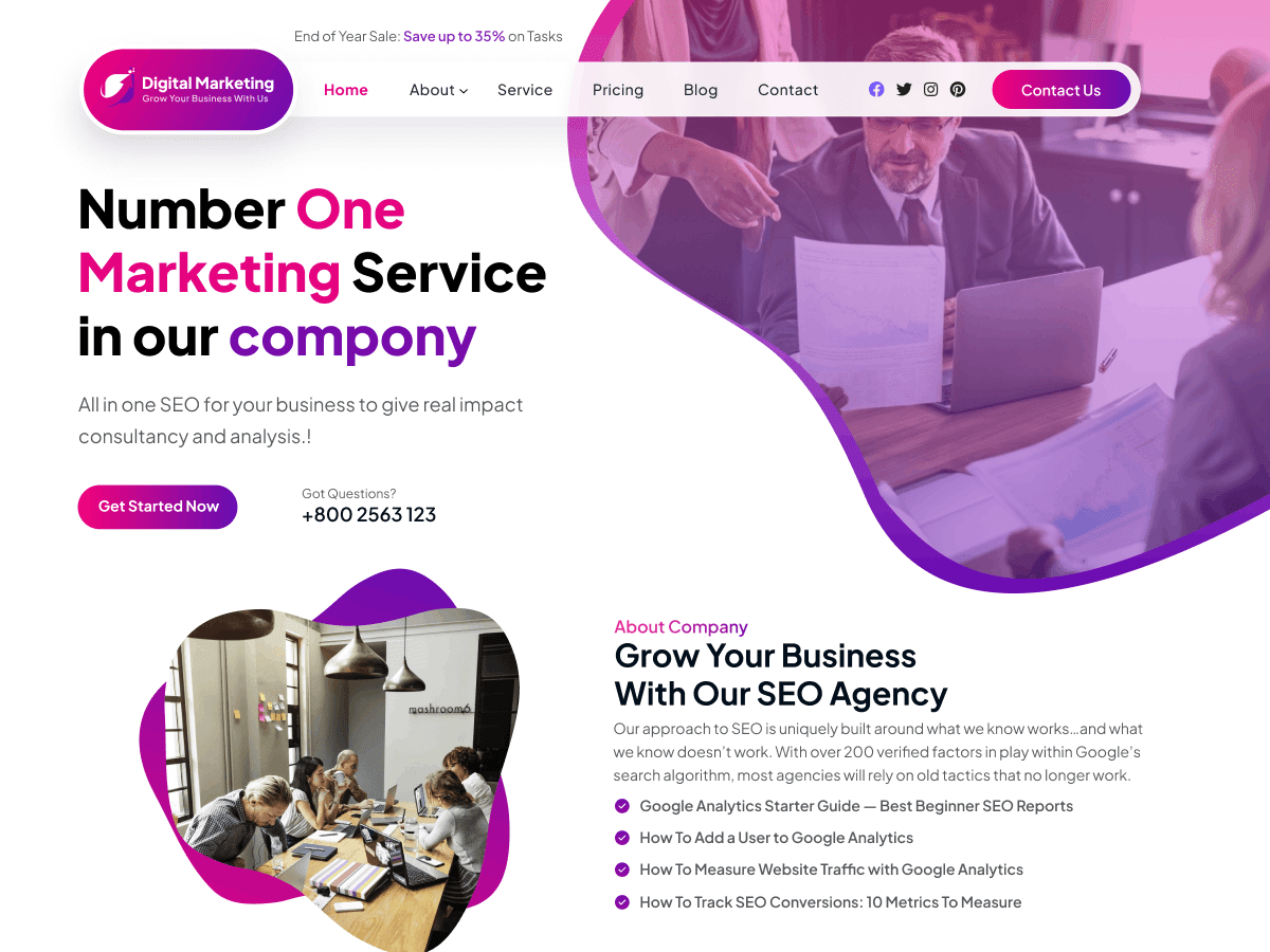 Digital Advertising Agency - Tema WordPress Digital Advertising Agency