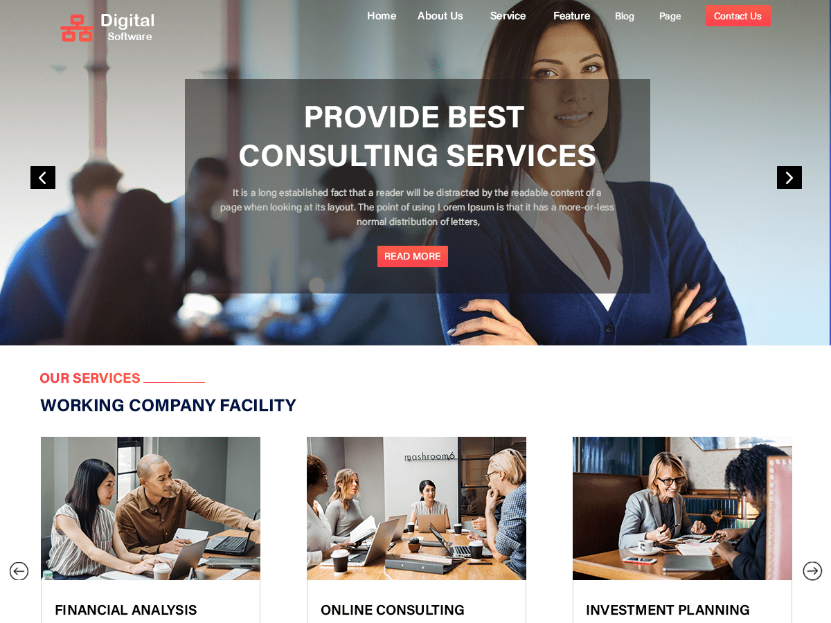 Digital Software Company - Tema WordPress Digital Software Company