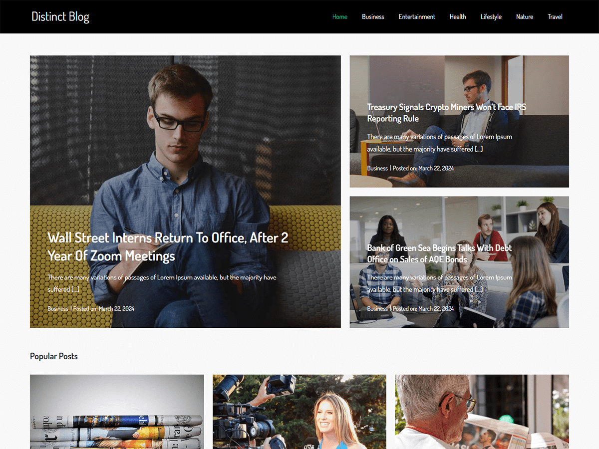 Distinct Blog - Tema WordPress Distinct Blog
