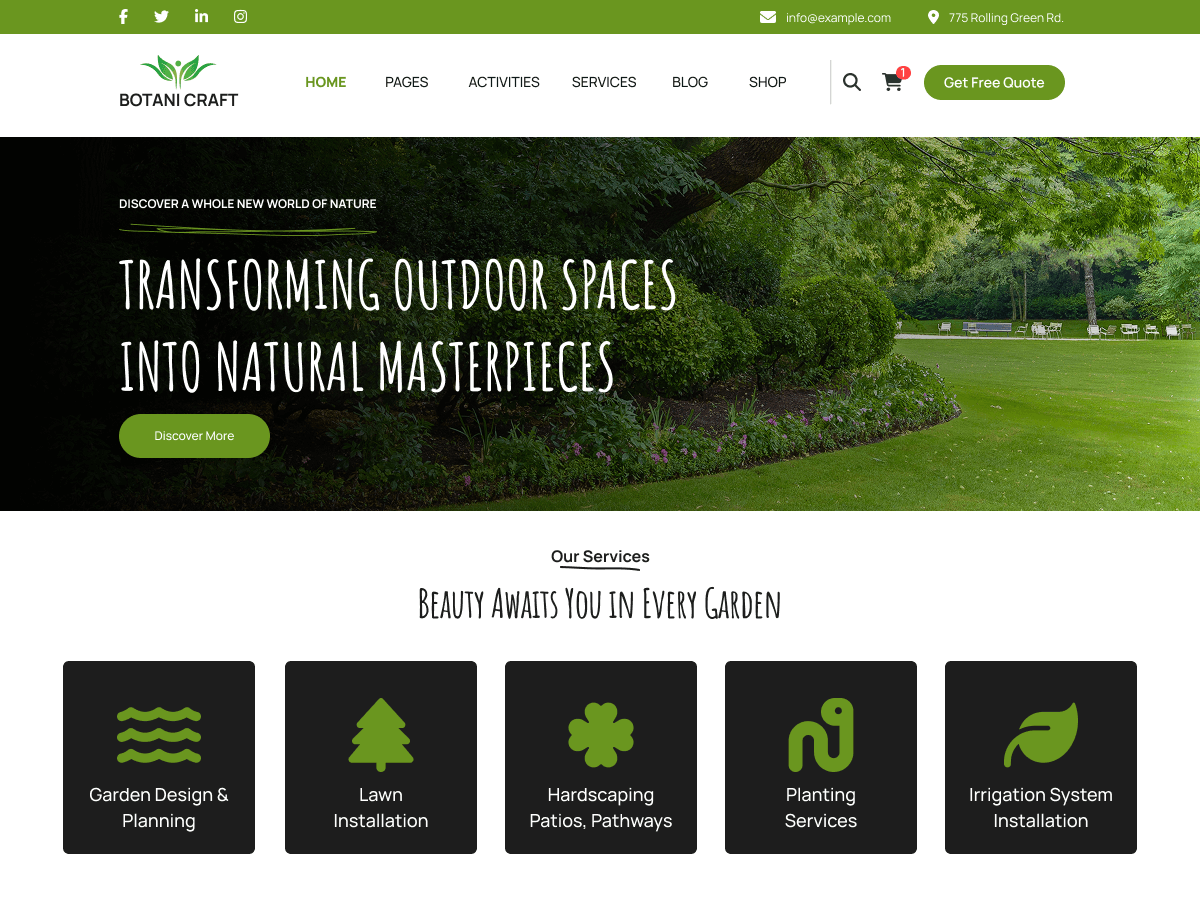 Eco Landscaping - Tema WordPress Eco Landscaping