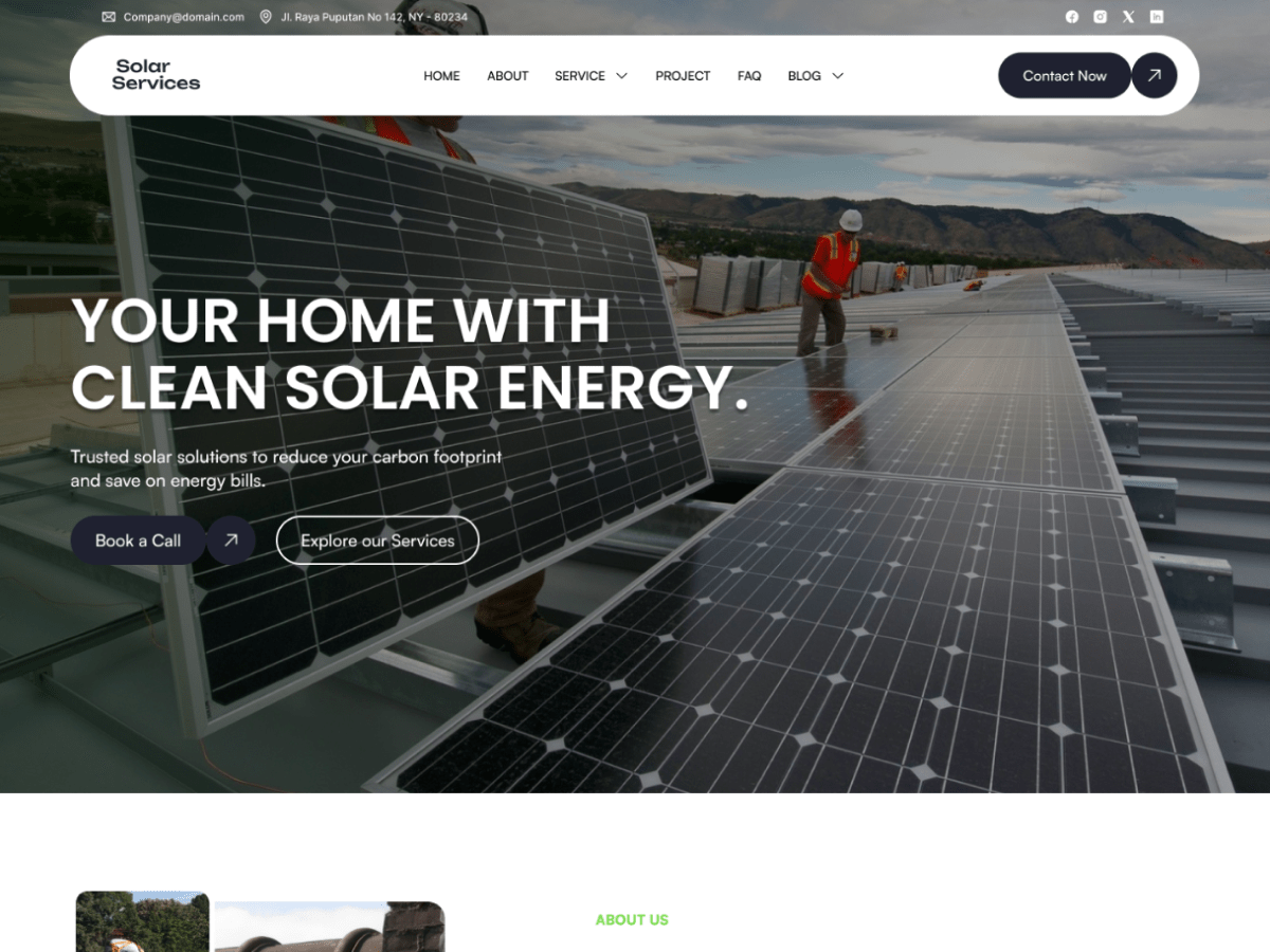 Eco Solar Power - Tema WordPress Eco Solar Power