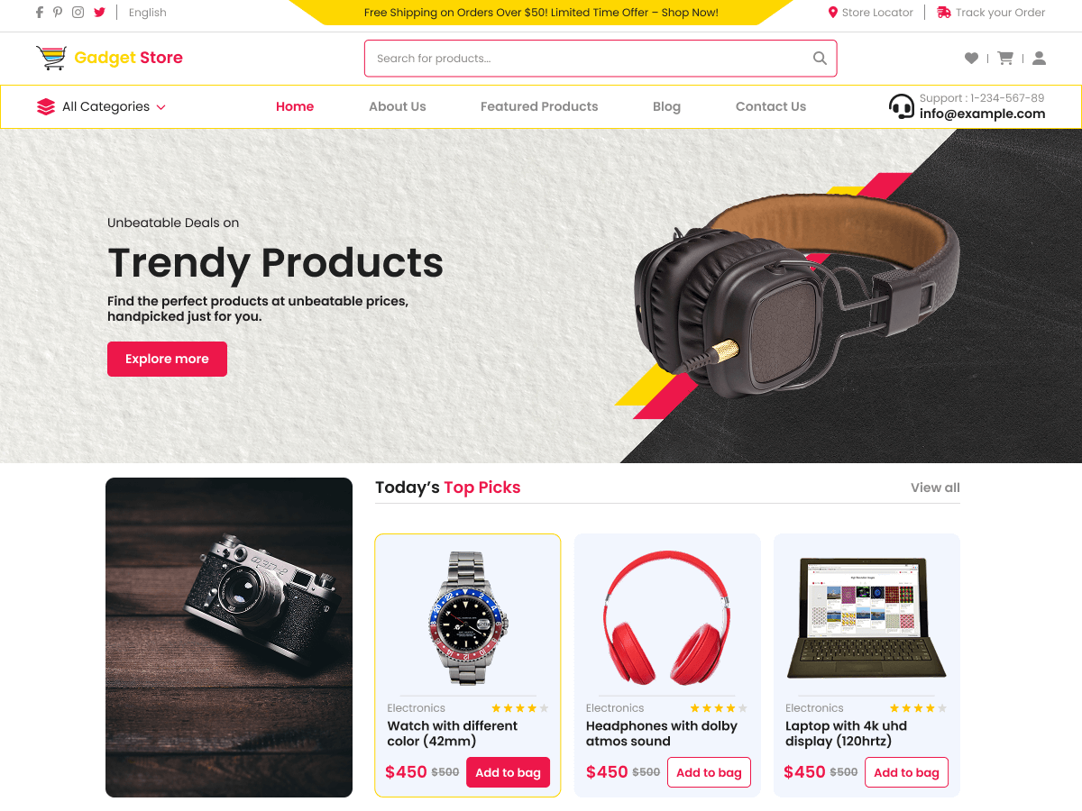 Ecommerce Gadget Store - Tema WordPress Ecommerce Gadget Store