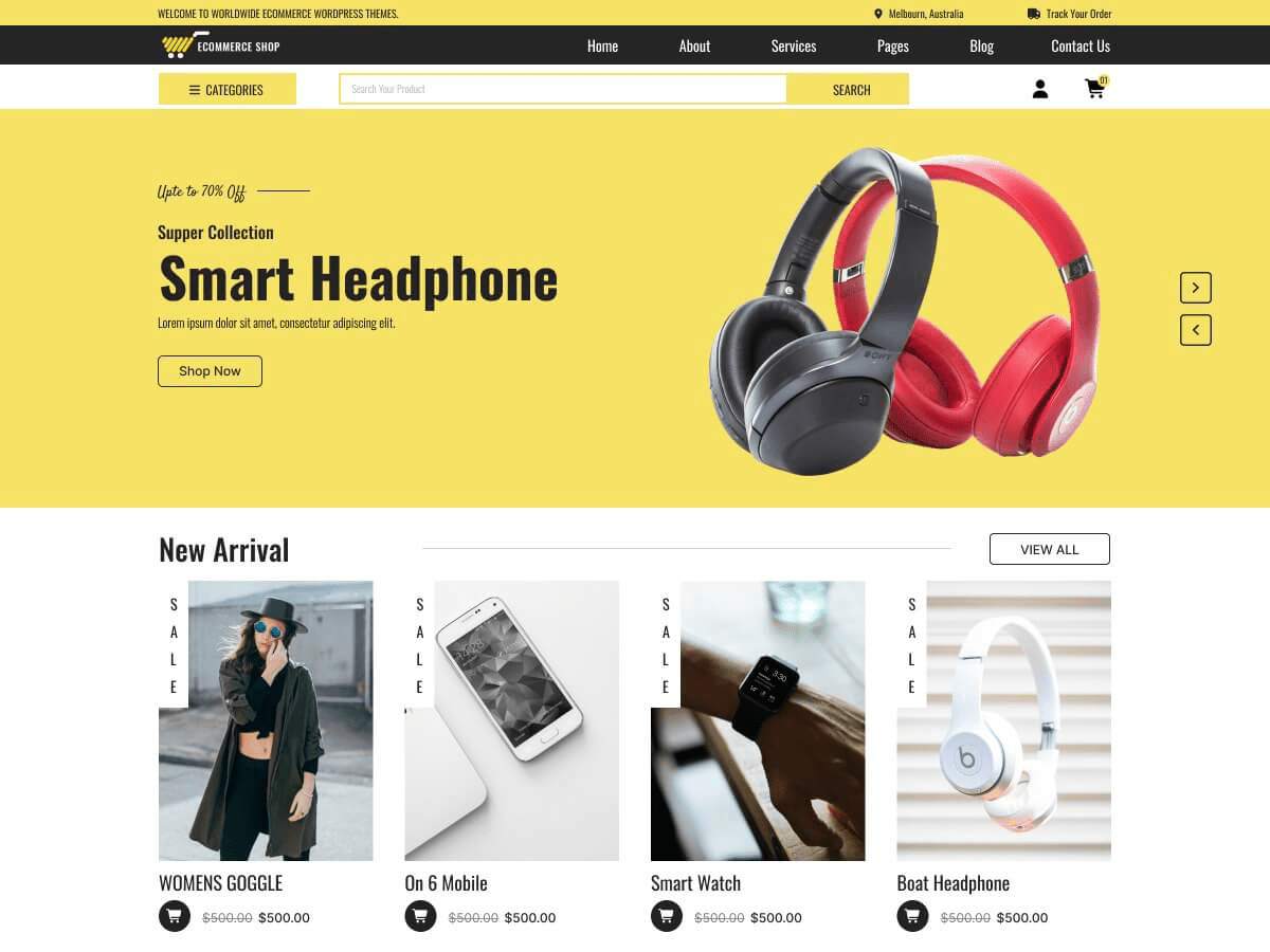 Ecommerce Marketplace - Tema WordPress Ecommerce Marketplace
