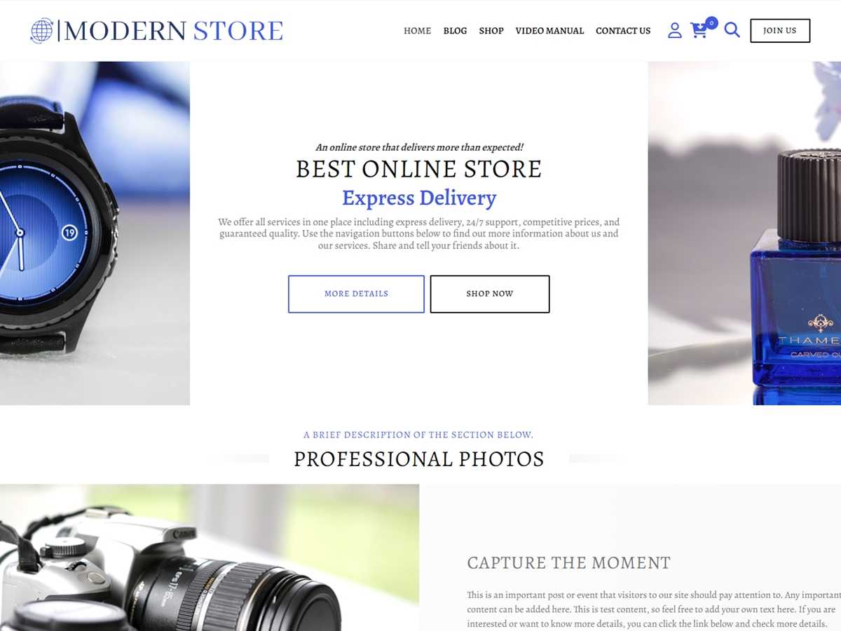 Ecommerce Modern Store - Tema WordPress Ecommerce Modern Store