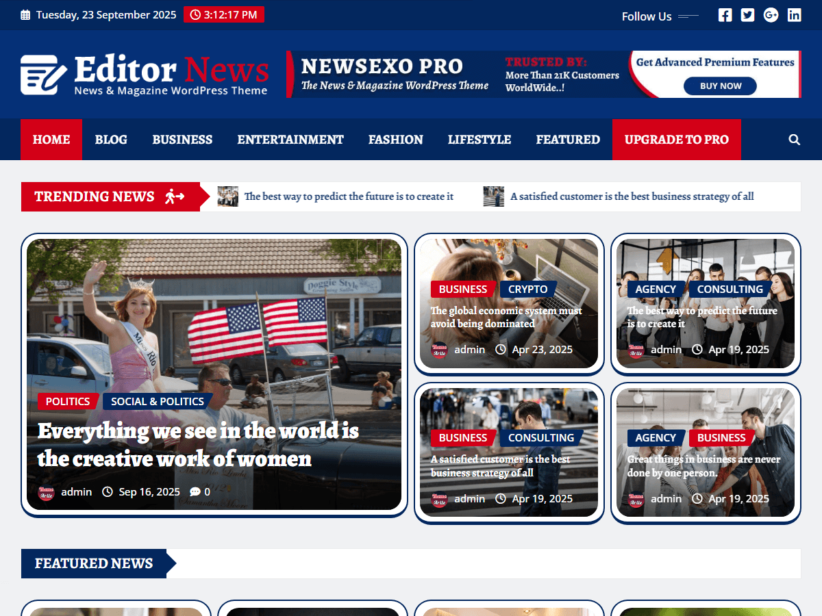 Editor News - Tema WordPress Editor News