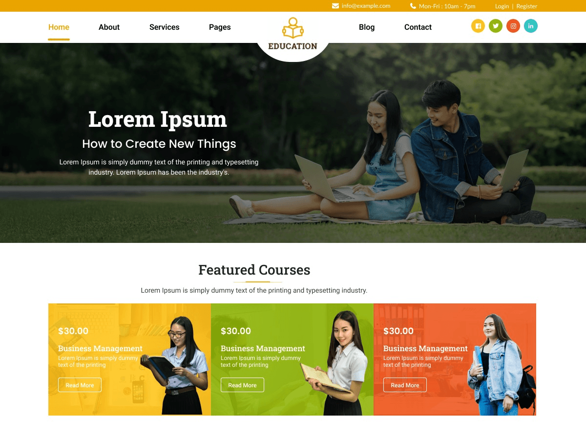 Education Institution - Tema WordPress Education Institution