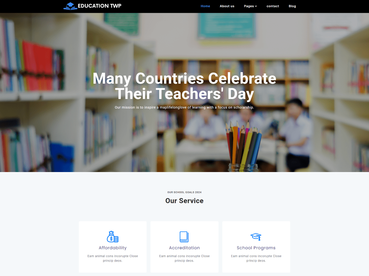 Education TWP - Tema WordPress Education TWP