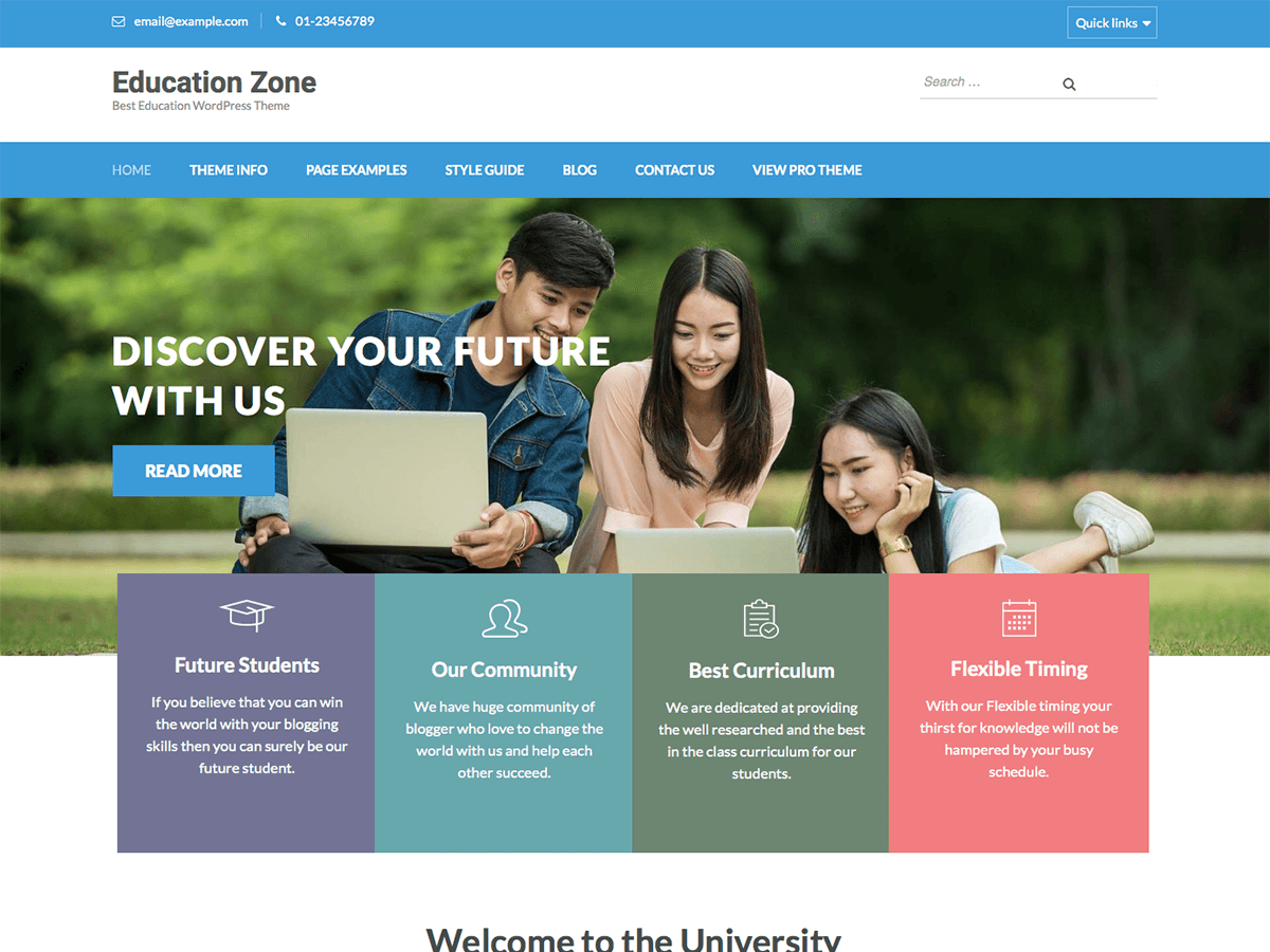 Education Zone - Tema WordPress Education Zone