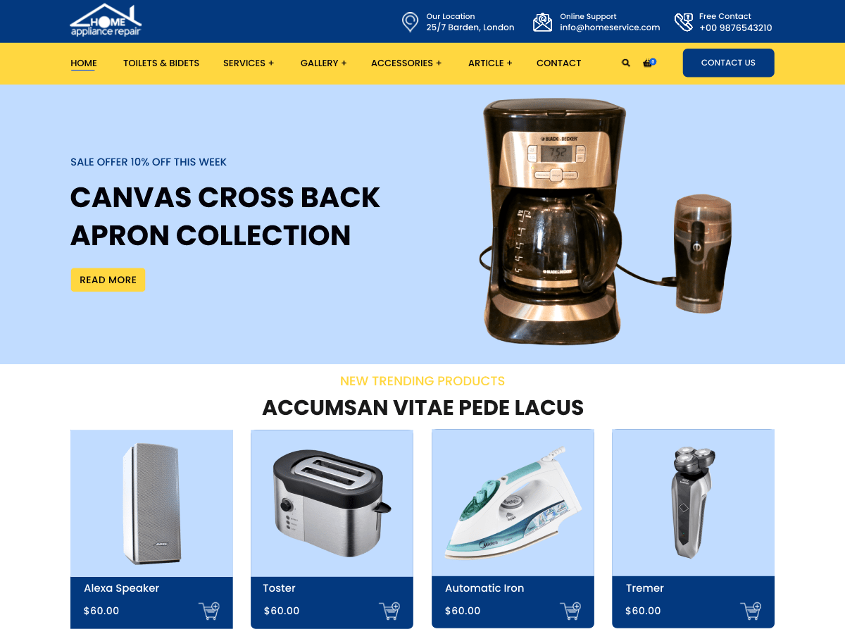 Electrical Home Gadget - Tema WordPress Electrical Home Gadget