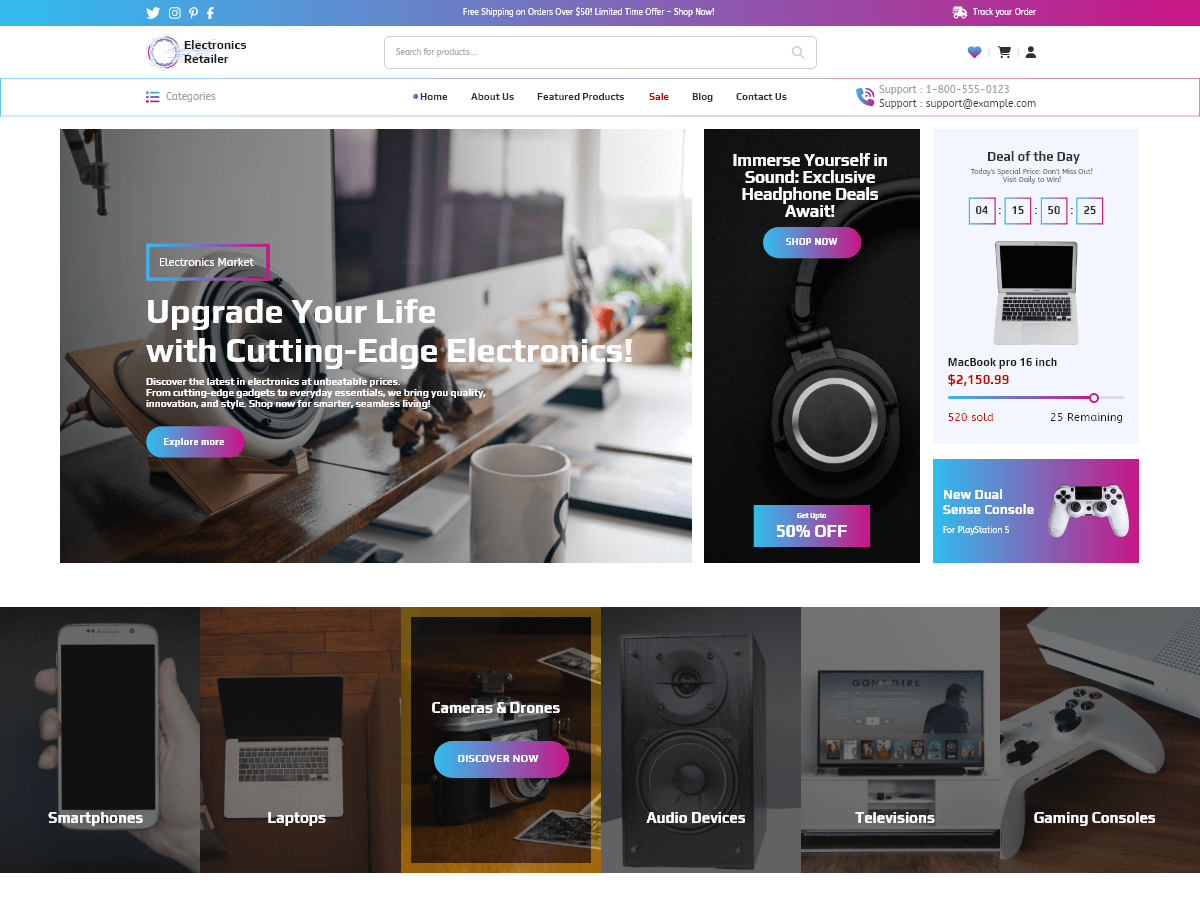 Electronics Retailer - Tema WordPress Electronics Retailer